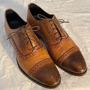 To Boot Two-Tone Brown Leather Oxfords